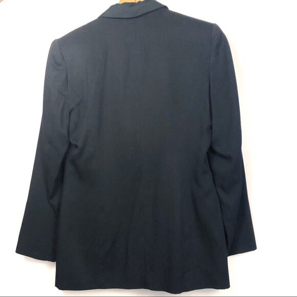 Vintage Apart Black Two Button Blazer Suit Jacket Women's Size 4 - Picture 4 of 5
